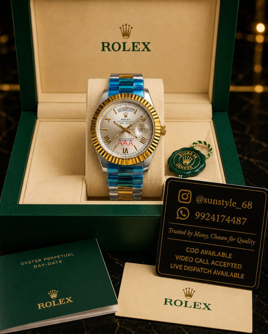ROLEX_DAYDATE_GOLD_TWOTONE_WHITE_ROMAN_DIAL_AT299