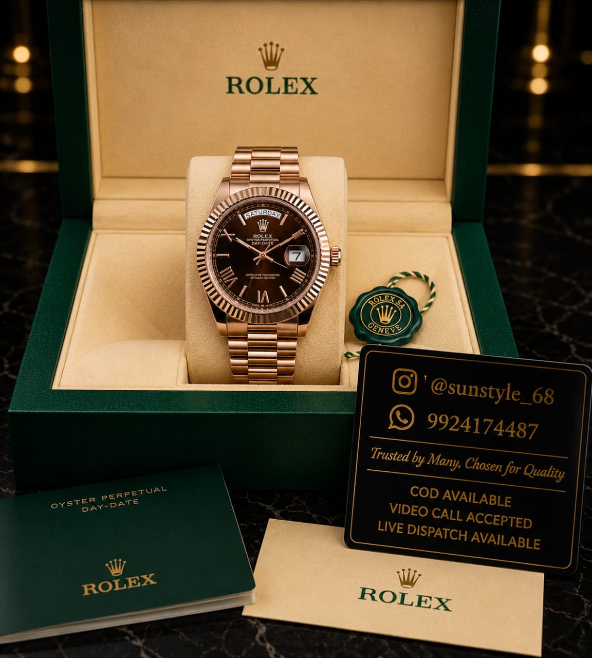 ROLEX_DAYDATE_ROSEGOLD_BROWN_ROMAN_DIAL_AT299