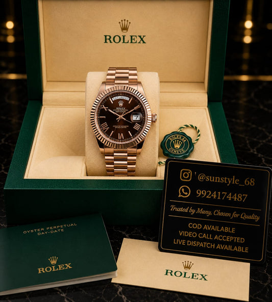 ROLEX_DAYDATE_ROSEGOLD_BROWN_ROMAN_DIAL_AT299