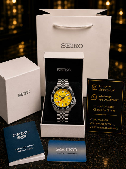 Seiko 5 Sports GMT Yellow Dial