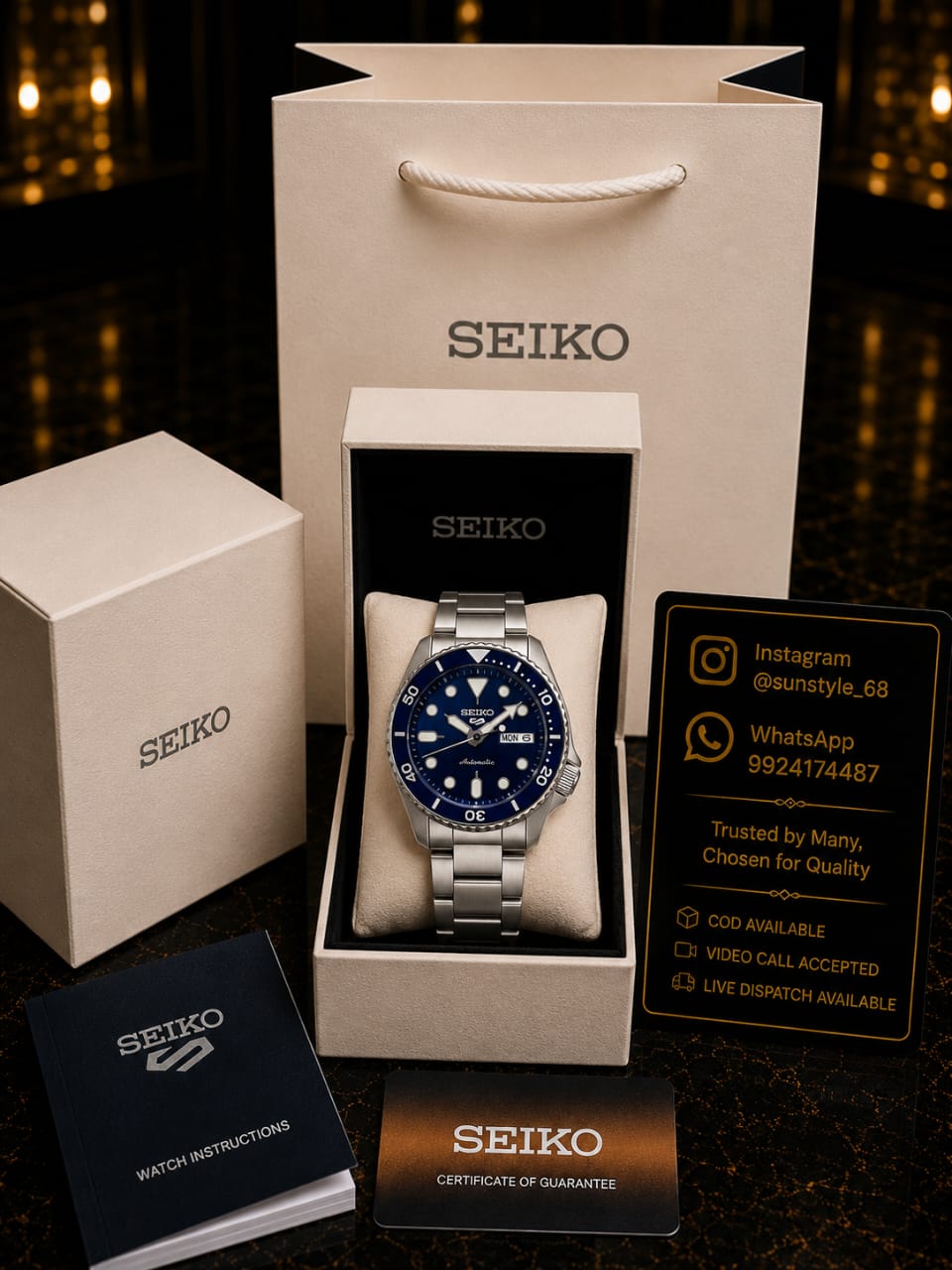 Seiko 5 Sports Automatic Blue