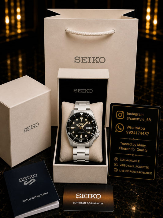 Seiko 5 Sports Automatic Selvir black
