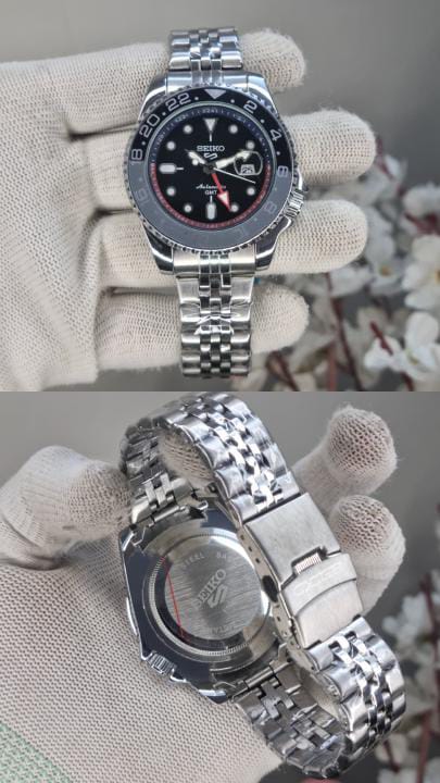 Seiko GMT Pack Grey Red Black AT436