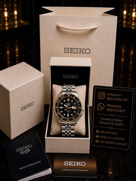 Seiko GMT Pack Yellow Grey AT436