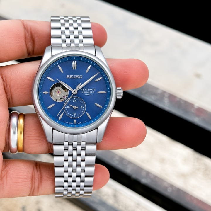 Seiko Presage Automatic (Open Back) Blue