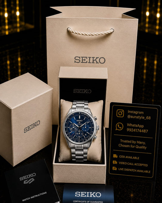 Seiko Prospex Chronograph Silver-Blue