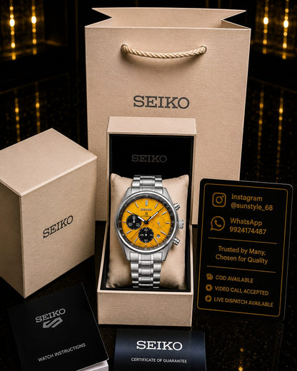 Seiko Prospex Chronograph Silver-orange
