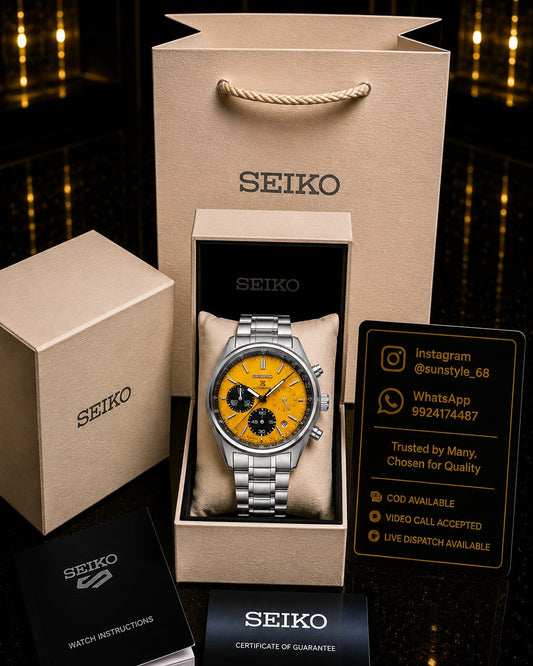 Seiko Prospex Chronograph Silver-orange