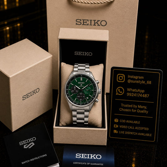 Seiko Prospex Chronograph Silver-Green