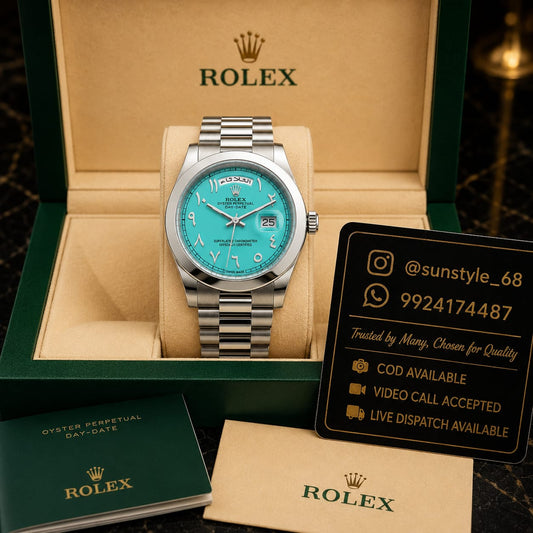 RolexMens Arabic Oyster Perpetual Day-Date Tiffany