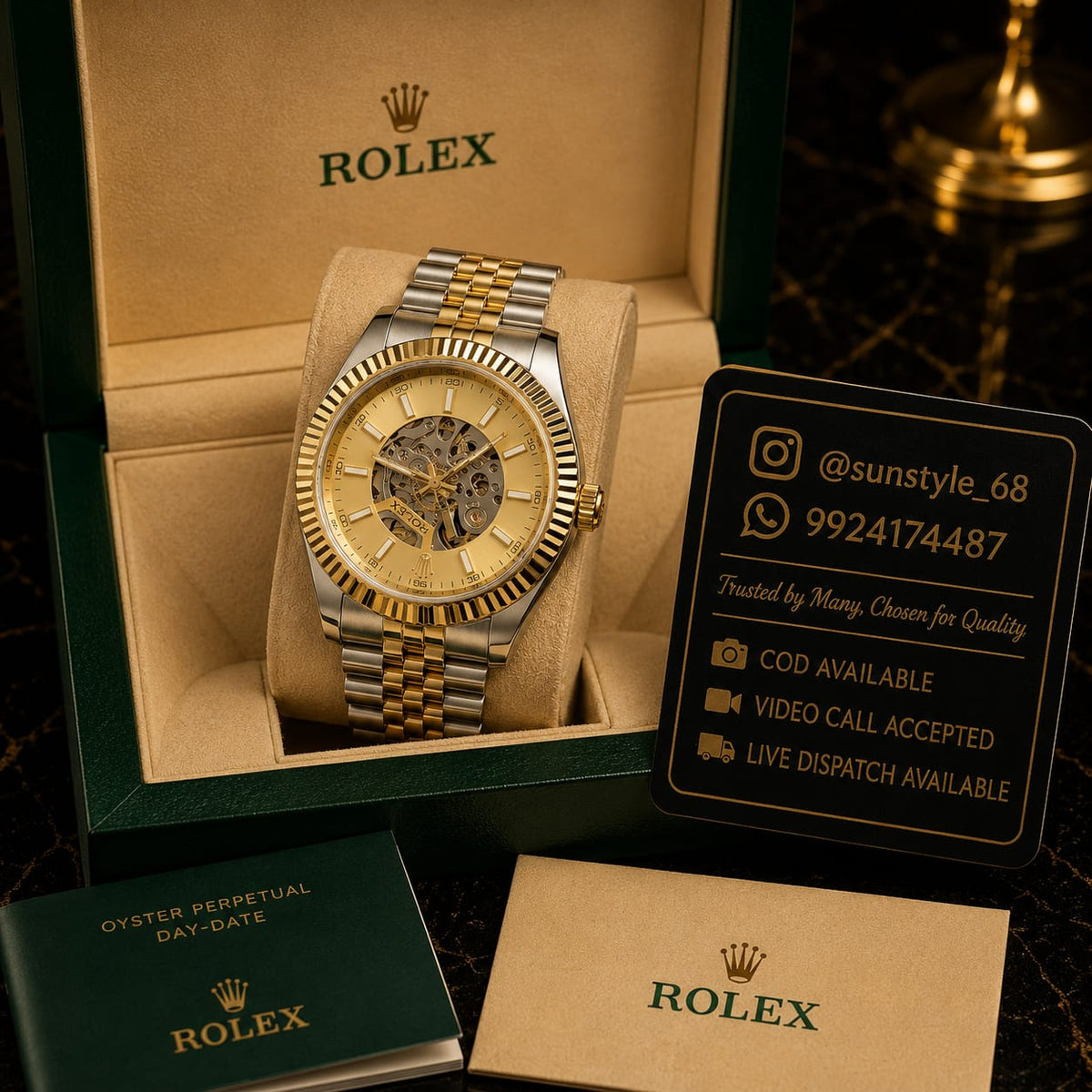 RolexAutomatic Open Heart Two Tone Gold
