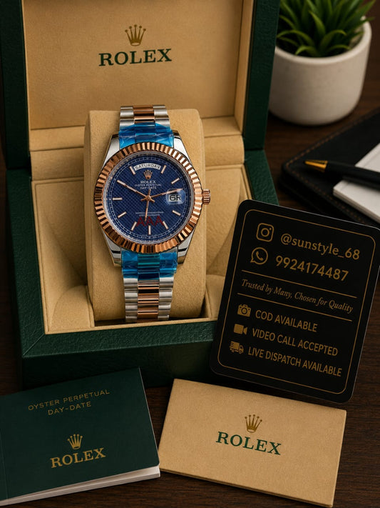 ROLEX_DAYDATE_RG_TWOTONE_BLUE_TEXTURE_DIAL_AT299