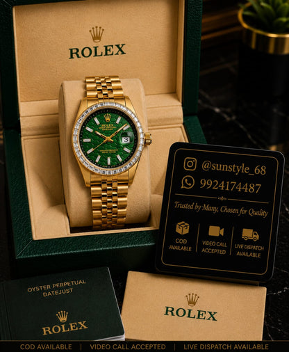 RolexOyster_Perpetual_Land-Dweller_Diamond_Gold_Green