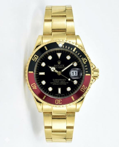 Rolex_Mens_Oyster_Submariner_Gold_Black