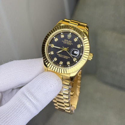 Rolex just date gold black