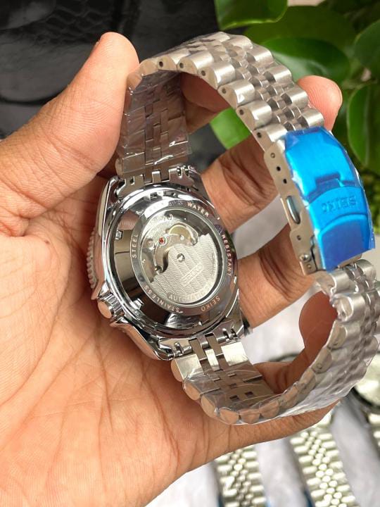 Seiko Sports GMT Open Back Silver White AT438